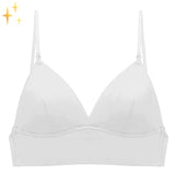 Weisser Lyss BH von Talaine mit verstellbaren Traegern und tiefem Rueckenausschnitt