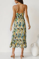 Lena - Elegantes Fabrics Kleid mit V-Ausschnitt