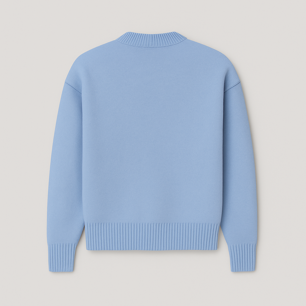 Rückansicht Amaria Strickpullover in Hellblau