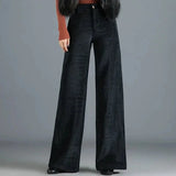 schwarze cordhose damen mit weitem bein