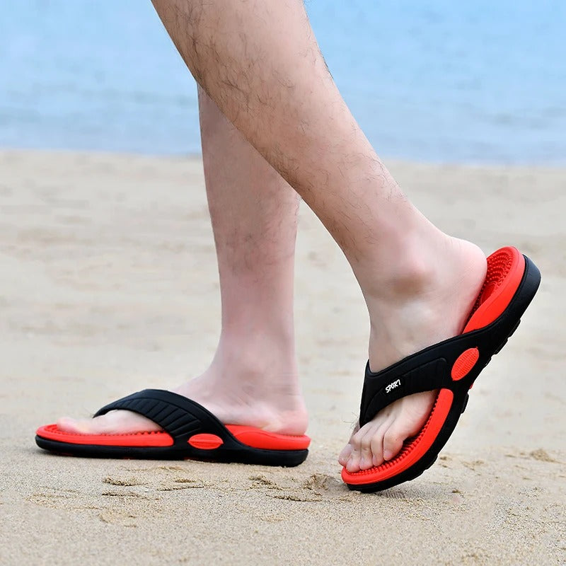 comfortabele heren slippers met voetbed
