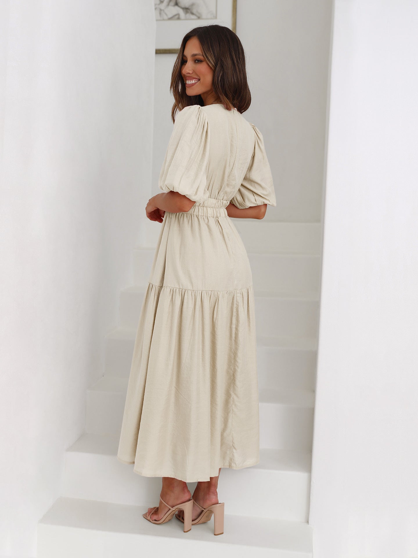 Lange en midi-jurk met elegante snit
