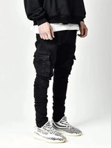 Zwart Stoere jeans met zakken
