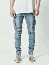 Blauw Stoere jeans met zakken
