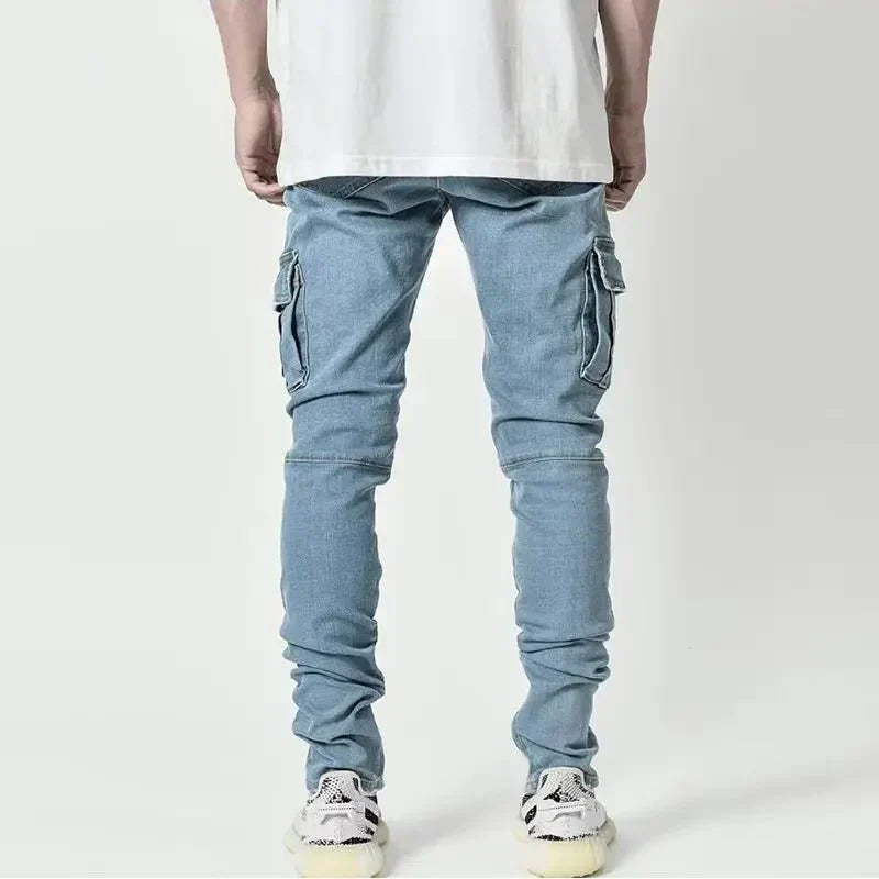 Blauw Stoere jeans met zakken
