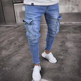 Blauw Stoere jeans met zakken
