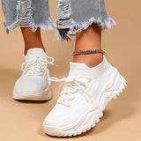 weiße komfortable Sock Sneaker für Damen