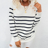 Casual chic damestrui met strepen
