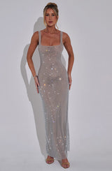 Silber Schimmer Kleid Gala Damen Talaine
