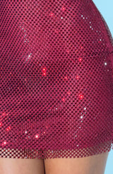 Stellara | Glitzer-Mesh Minikleid mit eckigem Ausschnitt & tiefem Rückenausschnitt
