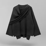 Harpera Cape | Eleganter Damen Cape mit Schal-Optik & Asymmetrischem Schnitt