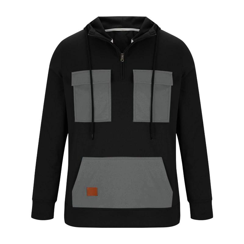 utility hoodie met half-zip
