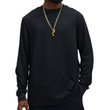 heren sweater met geweven print
