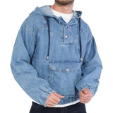 casual denim hoodie heren
