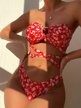 Celeste | Bandeau Cut-Out Swimsuit