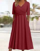 gelaagde elegante jurk
