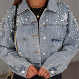 Mette luxe spijkerjasje voor dames in zwart en blauw
