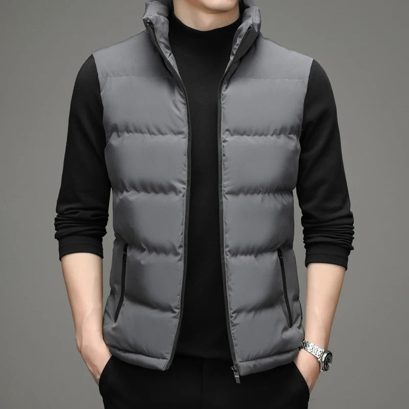 gewatteerde bodywarmer met ritssluiting
